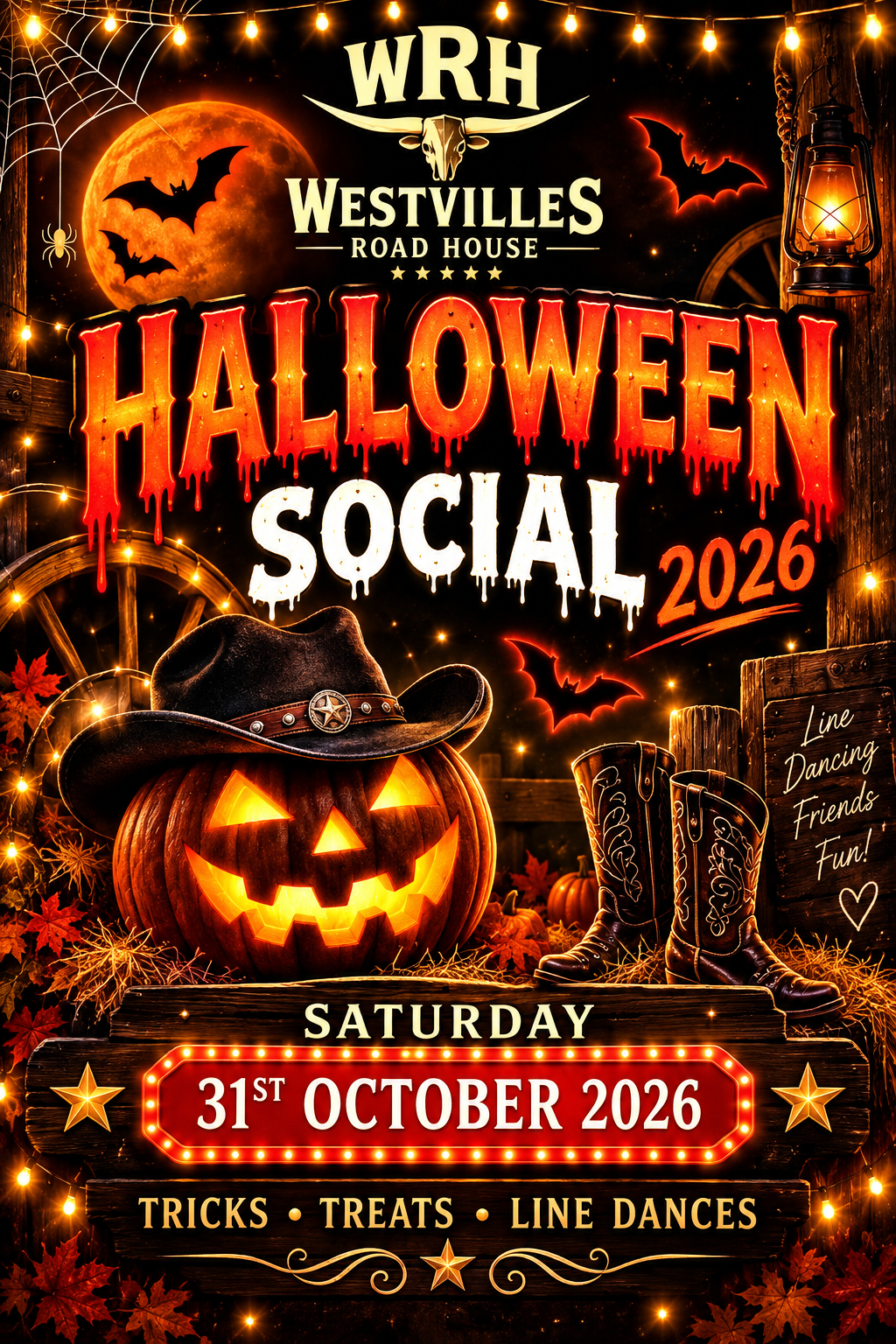 Westvilles Halloween Social poster for Saturday 31 October 2026